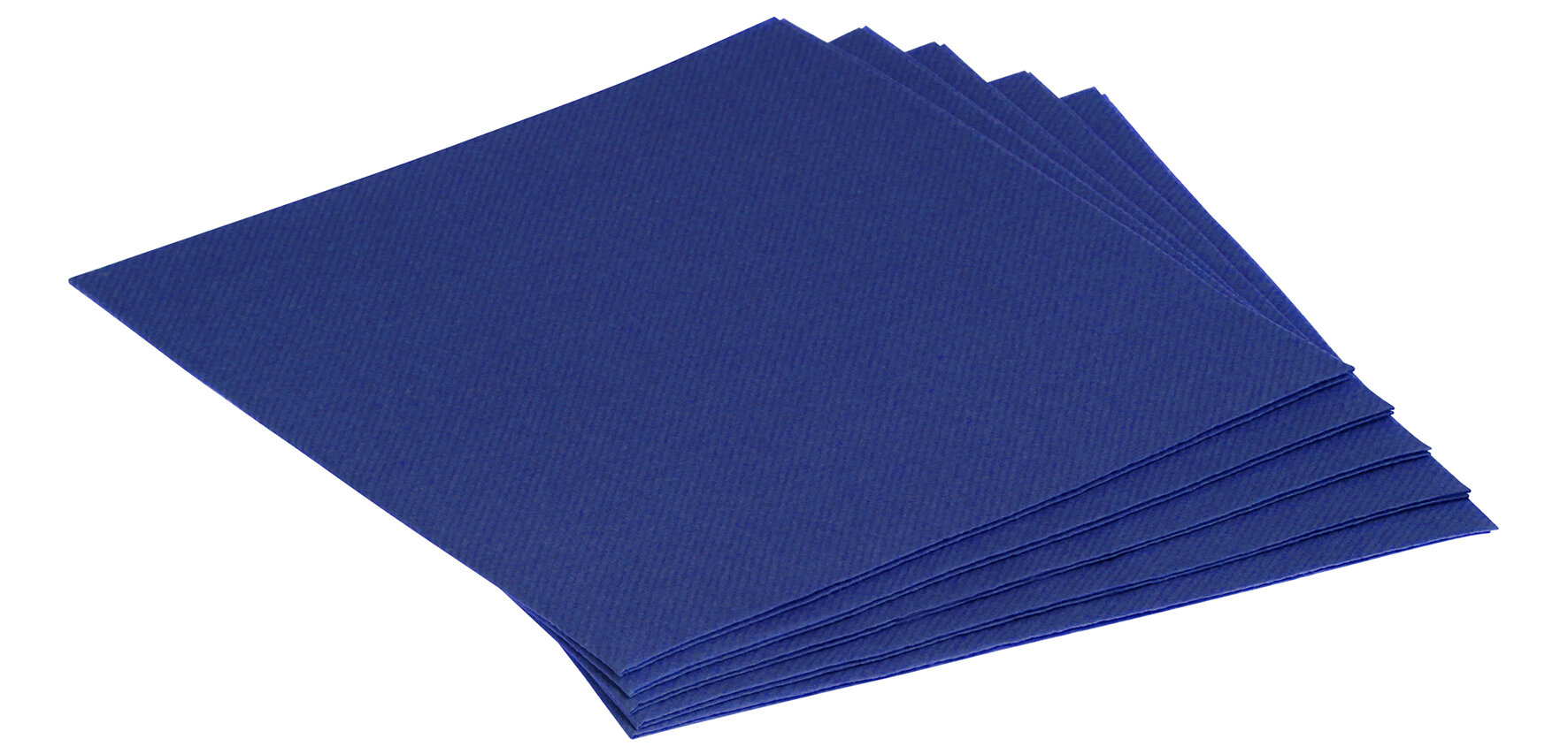 Serviettes Airlaid bleu royal 40x40cm,  65g/m2, 1/4 pli