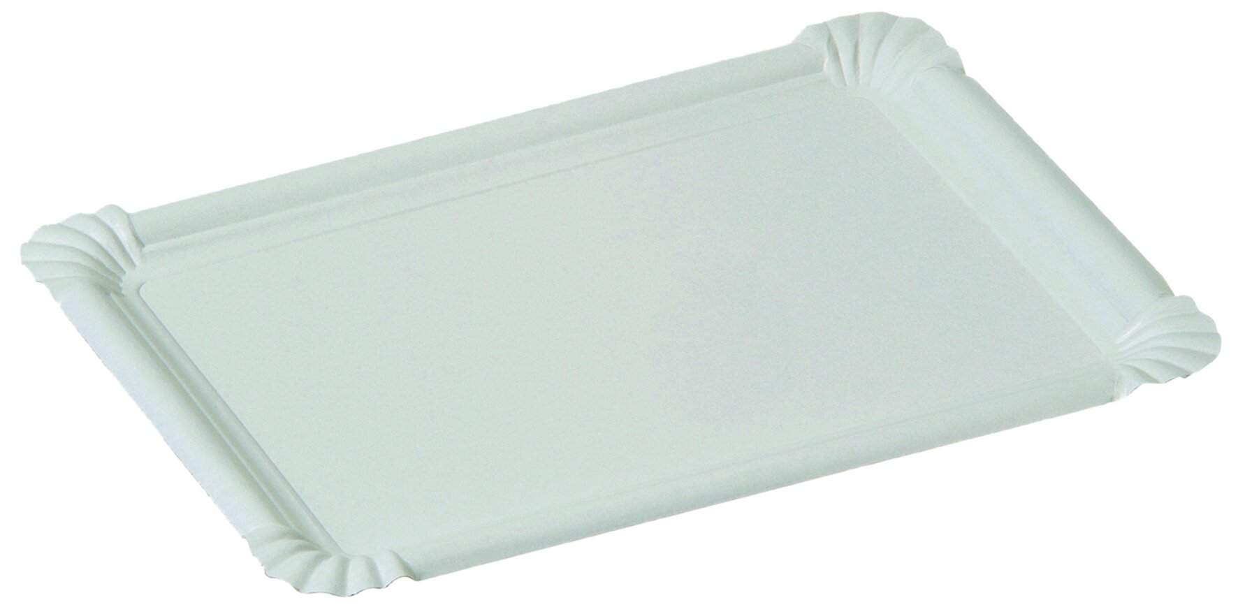 Assiette en carton blanc 17x23cm