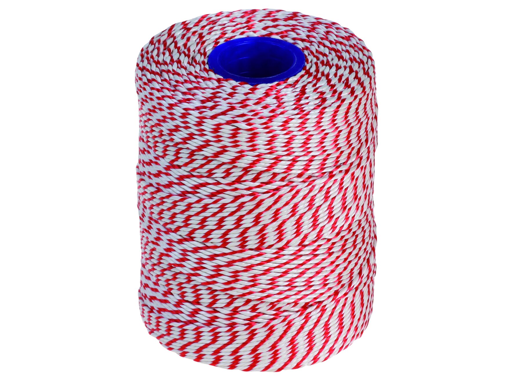 Ficelle viscose/PES blanc/rouge Rouleau de 255mc