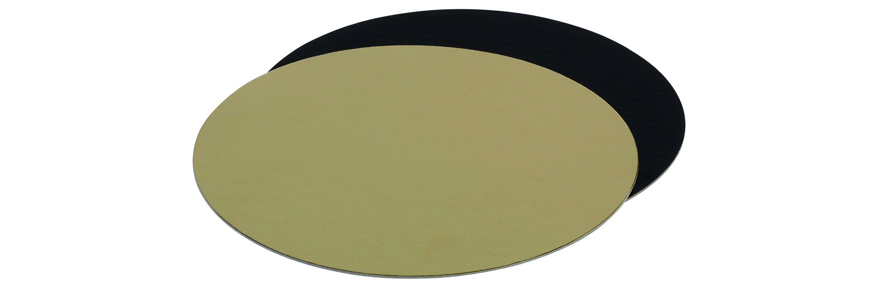 Fond de tourte carton/PET or/noir, Ø 18cm