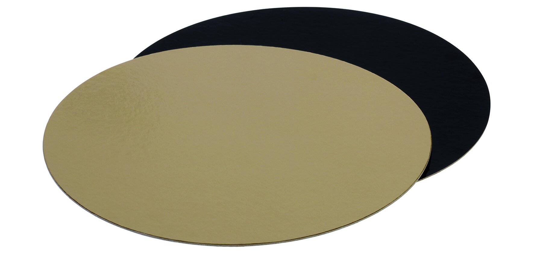 Fond de tourte carton/PET or/noir, Ø 26cm