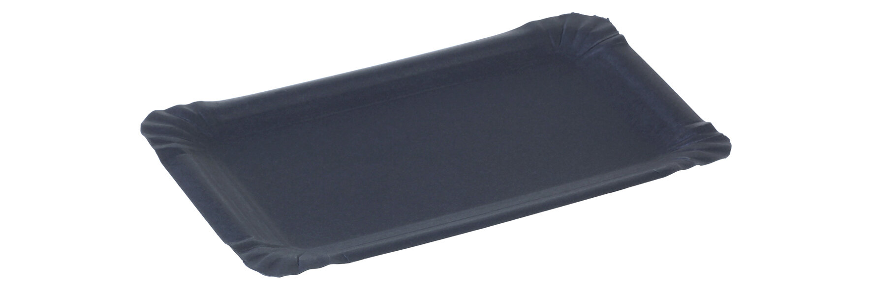 Assiette en carton noir 130x200mm 300g/m2 résistant au gras