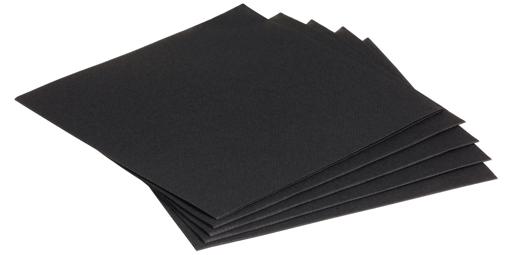 Serviette Airlaid noir 40x40cm, 65g/m2, 1/4-pli