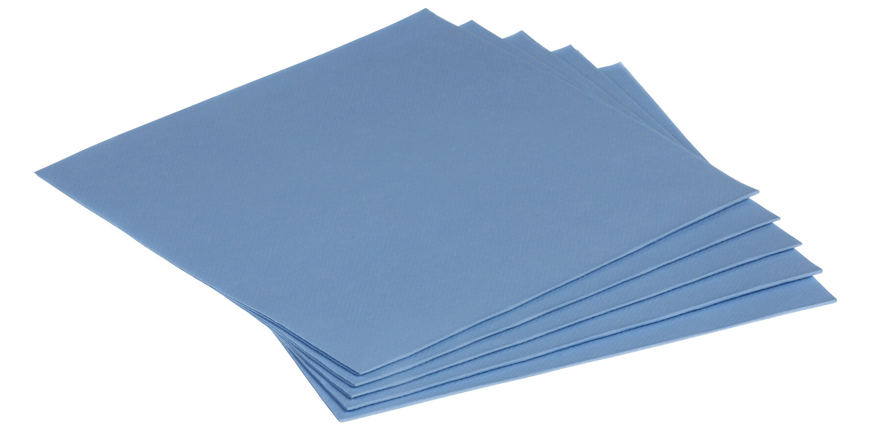 Serviette Airlaid bleu clair 40x40cm, 65g/m2, 1/4-piega