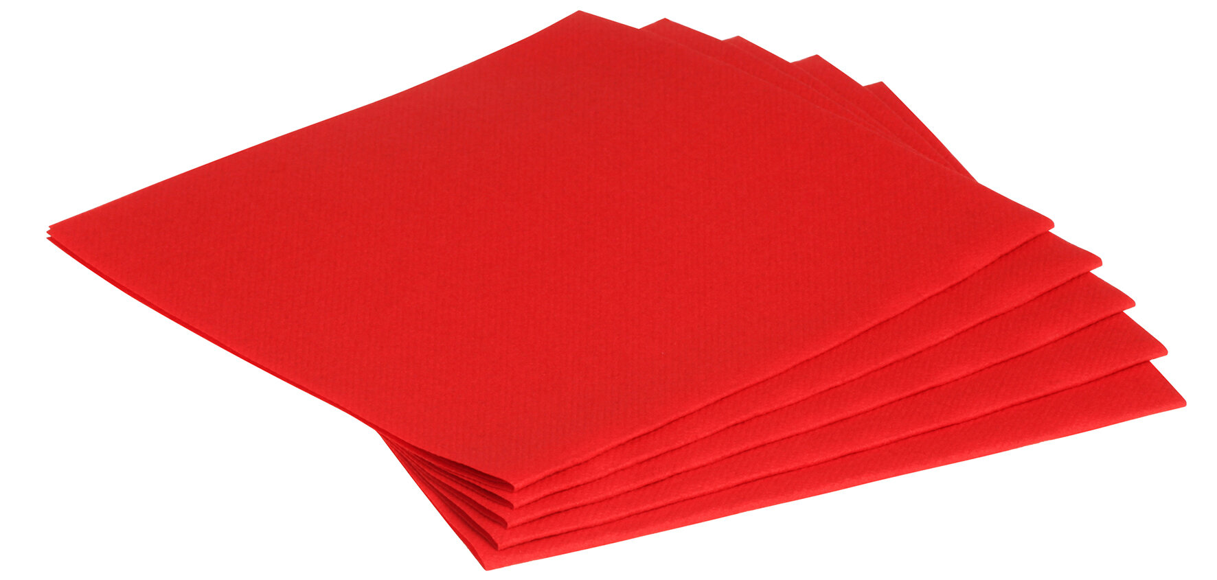 Serviette Airlaid rouge 40x40cm, 65g/m2, 1/4-pli