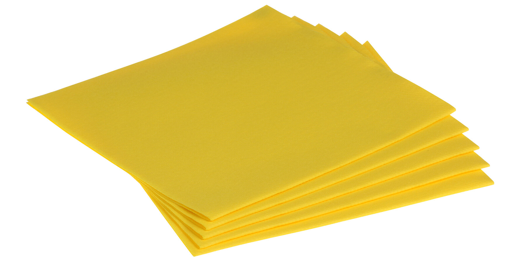 Serviette Airlaid jaune 40x40cm, 65g/m2, 1/4-pli