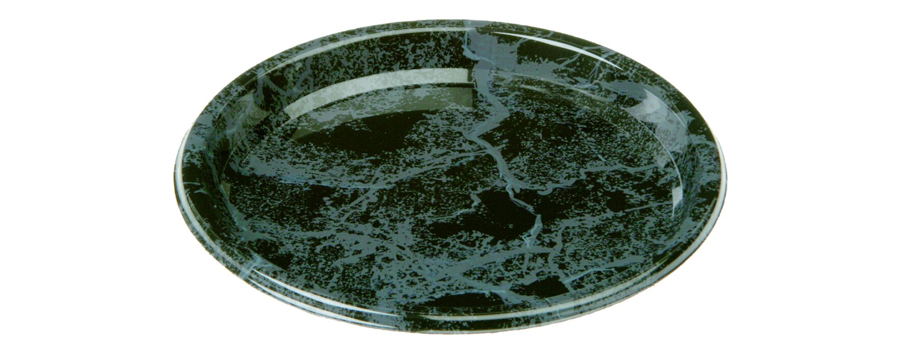 Plat à usage marbré PET Ø190mm