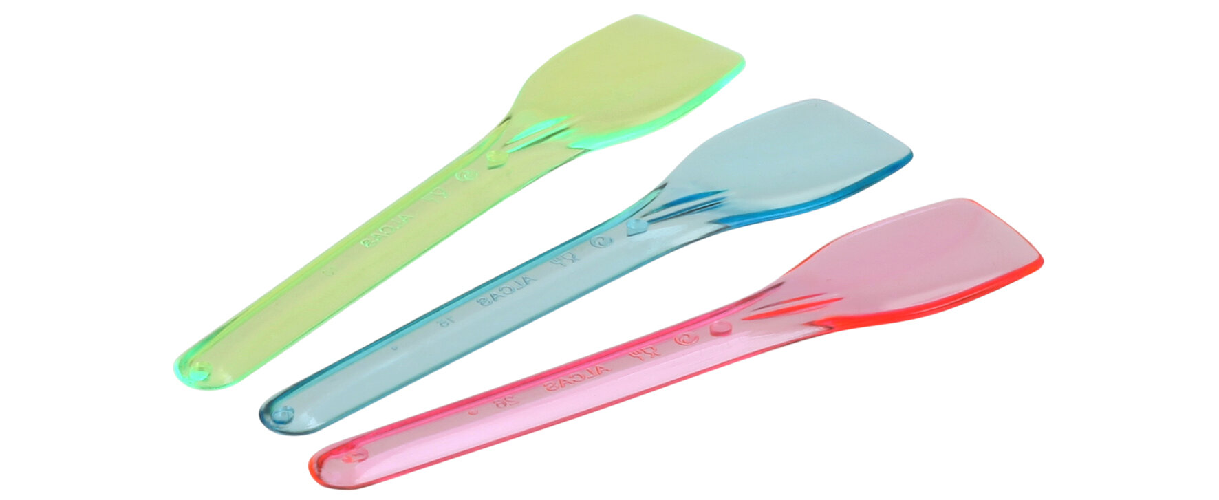 Cullière pour glace PS 95mm, assorti pink/ bleu/ jaune