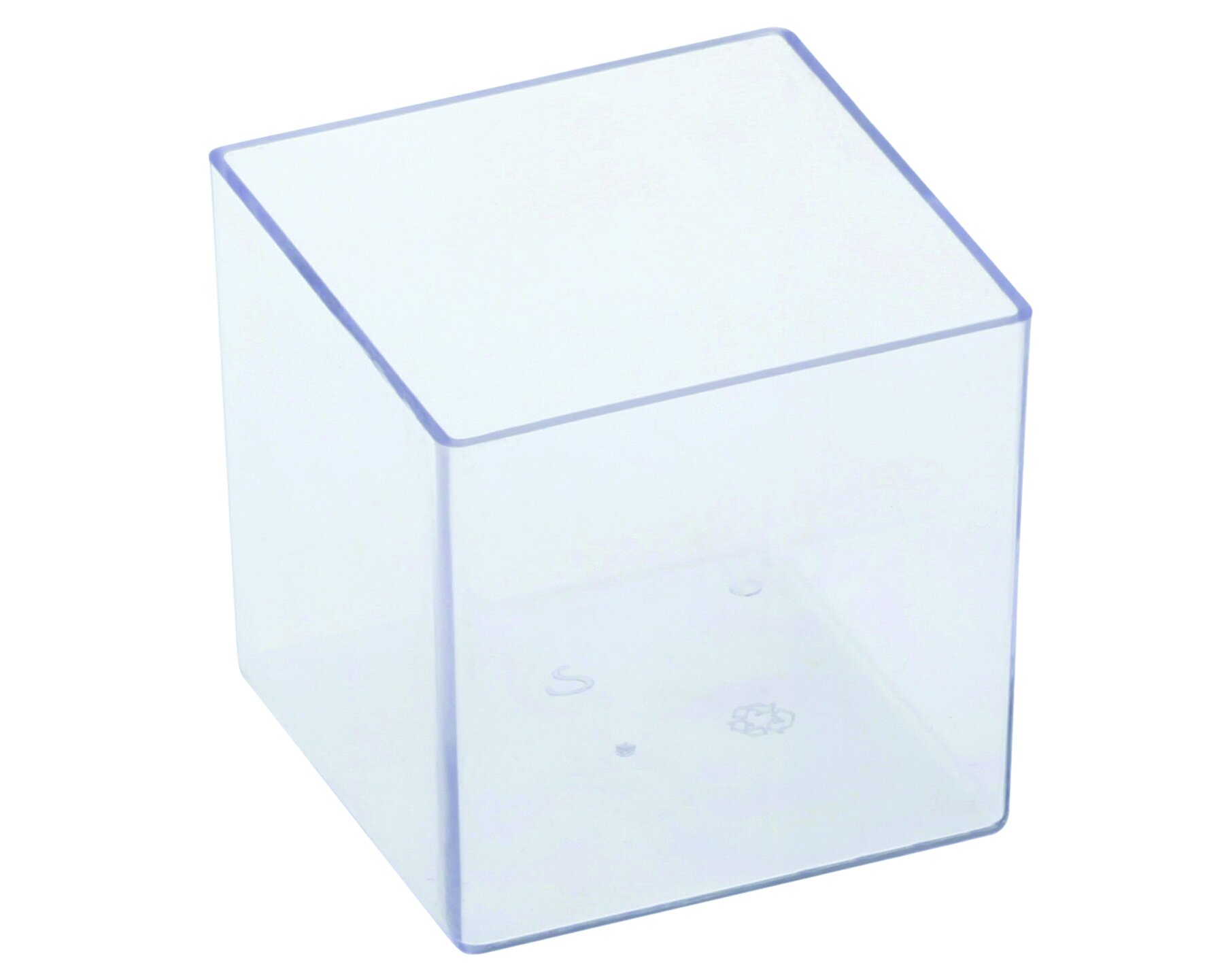 Gobelet Cub, PS 70ml transparent, 44x44x43mm
