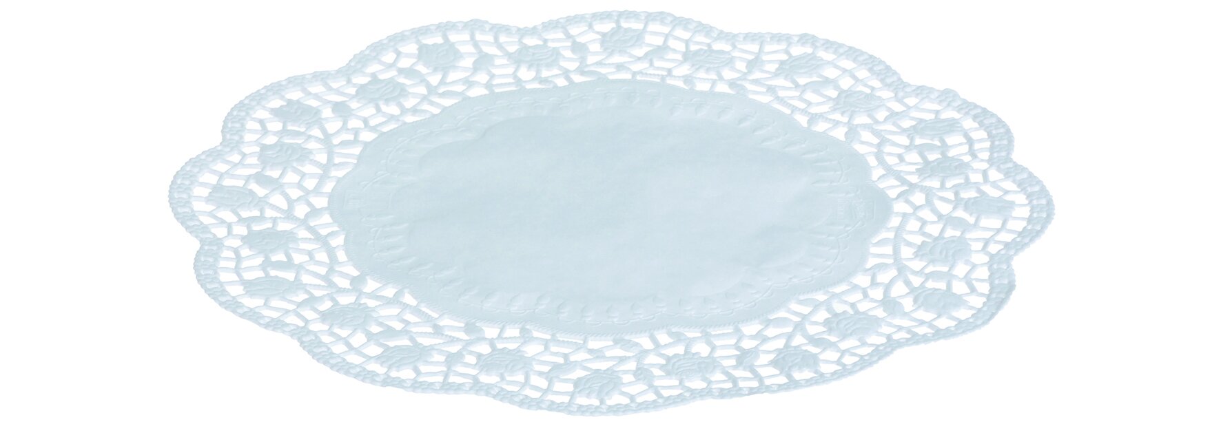 Feuilles décor rondes blanc Ø int. 14cm / ext. 22cm