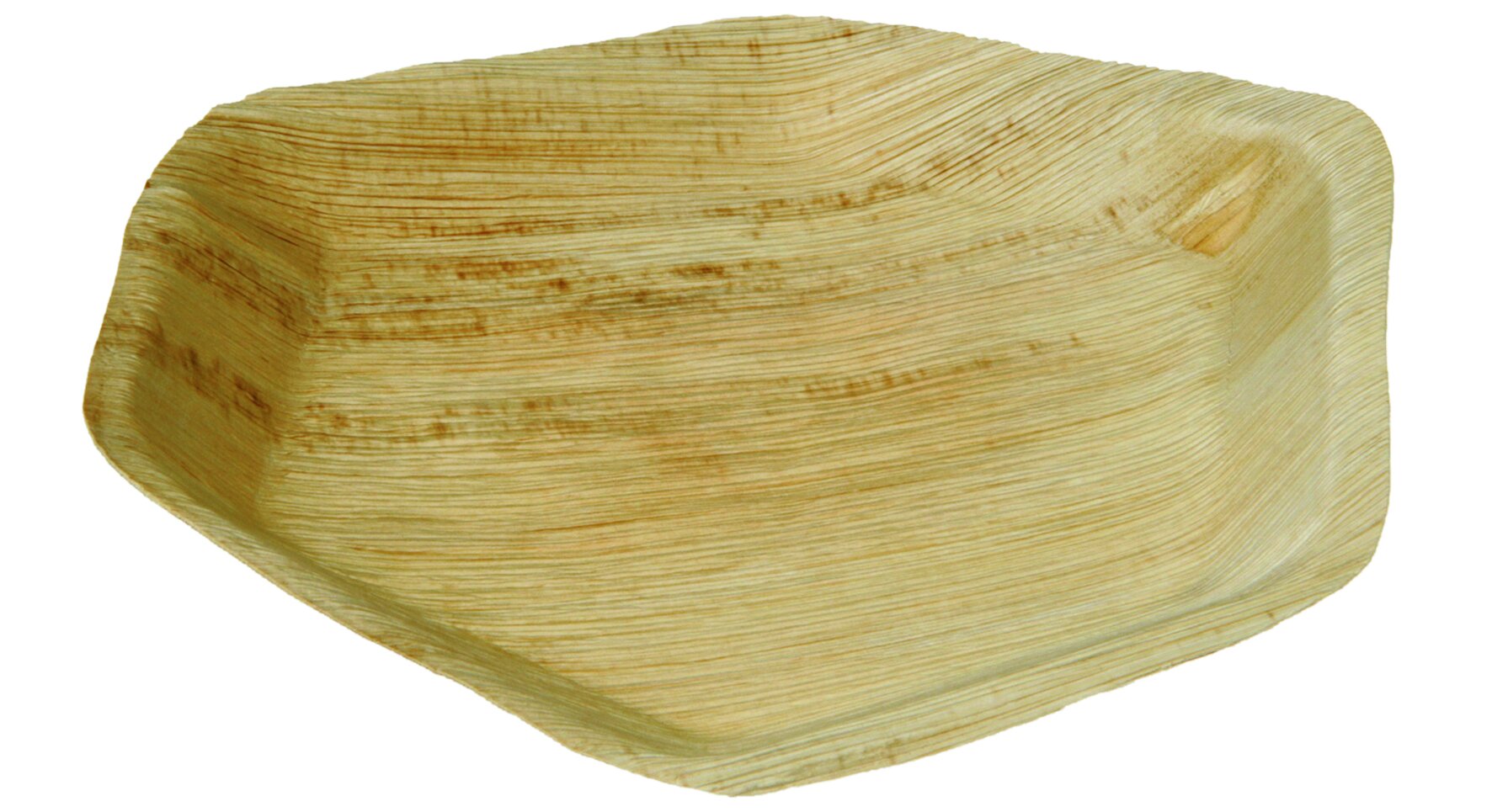 Assiette feuille de palmier 240x25mm, hexagonal