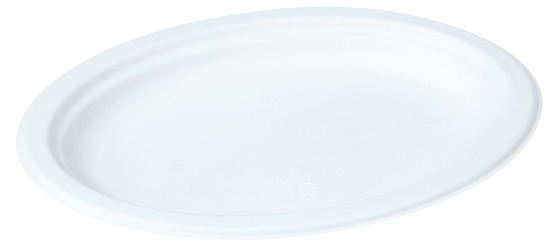 Assiette canne à sucre blanc 260x195x20 mm, oval