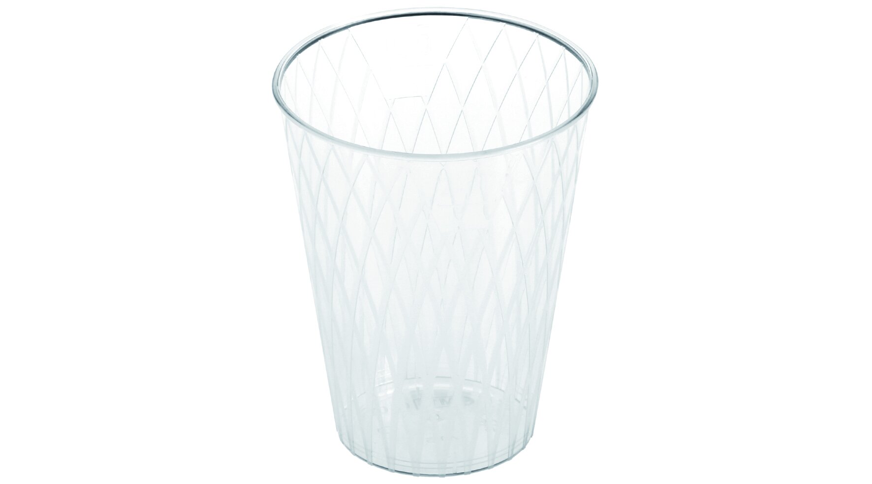 Gobelet PS 2dl transparent Ø75x95mm, nervuré gaufrette