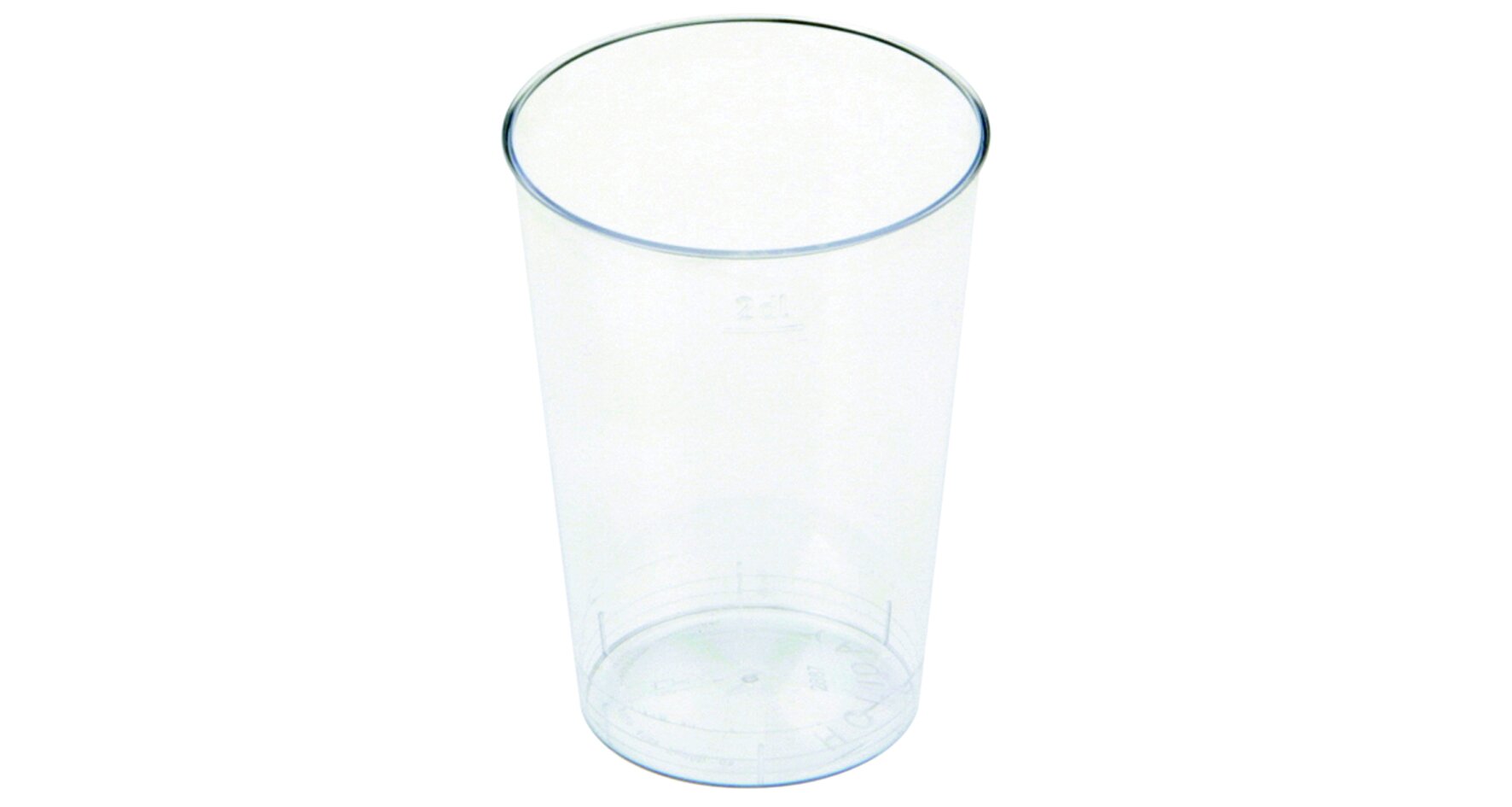 Gobelet PS 2dl Ø75x95mm, étalonné