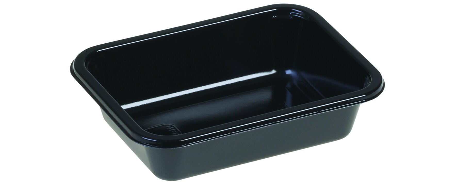 Barquette rCPET 500ml noir 122x160x39mm, 2160-1A