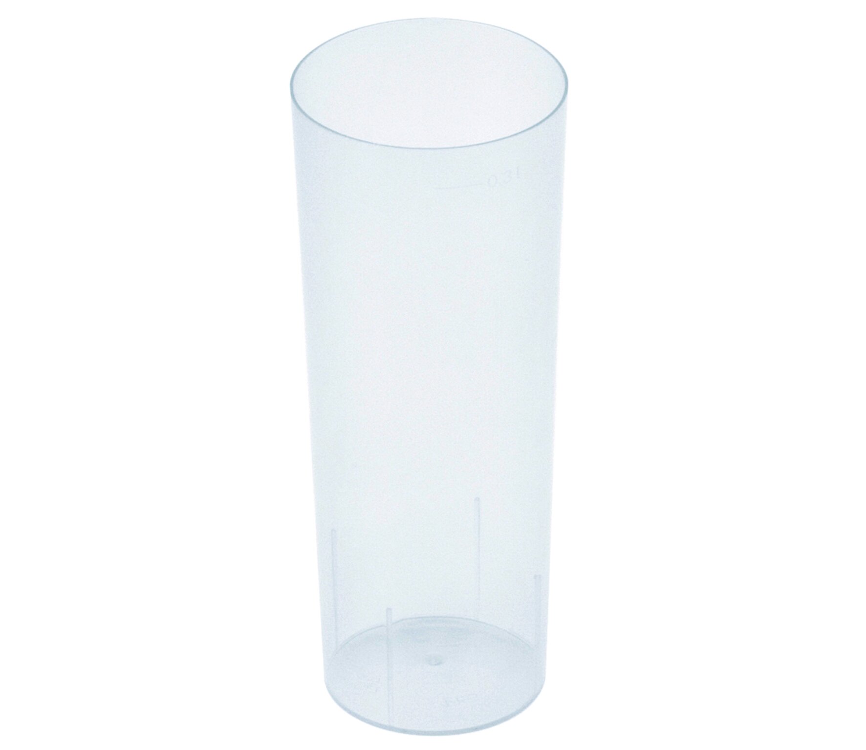Verre long drink PP 3dl Ø58mm, étal. 2/4cl & 3dl