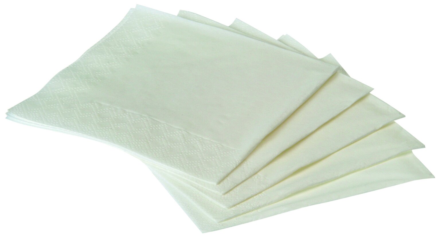 Serviettes cellulose blanche 40x40cm, 1/4 pli, 3 couches