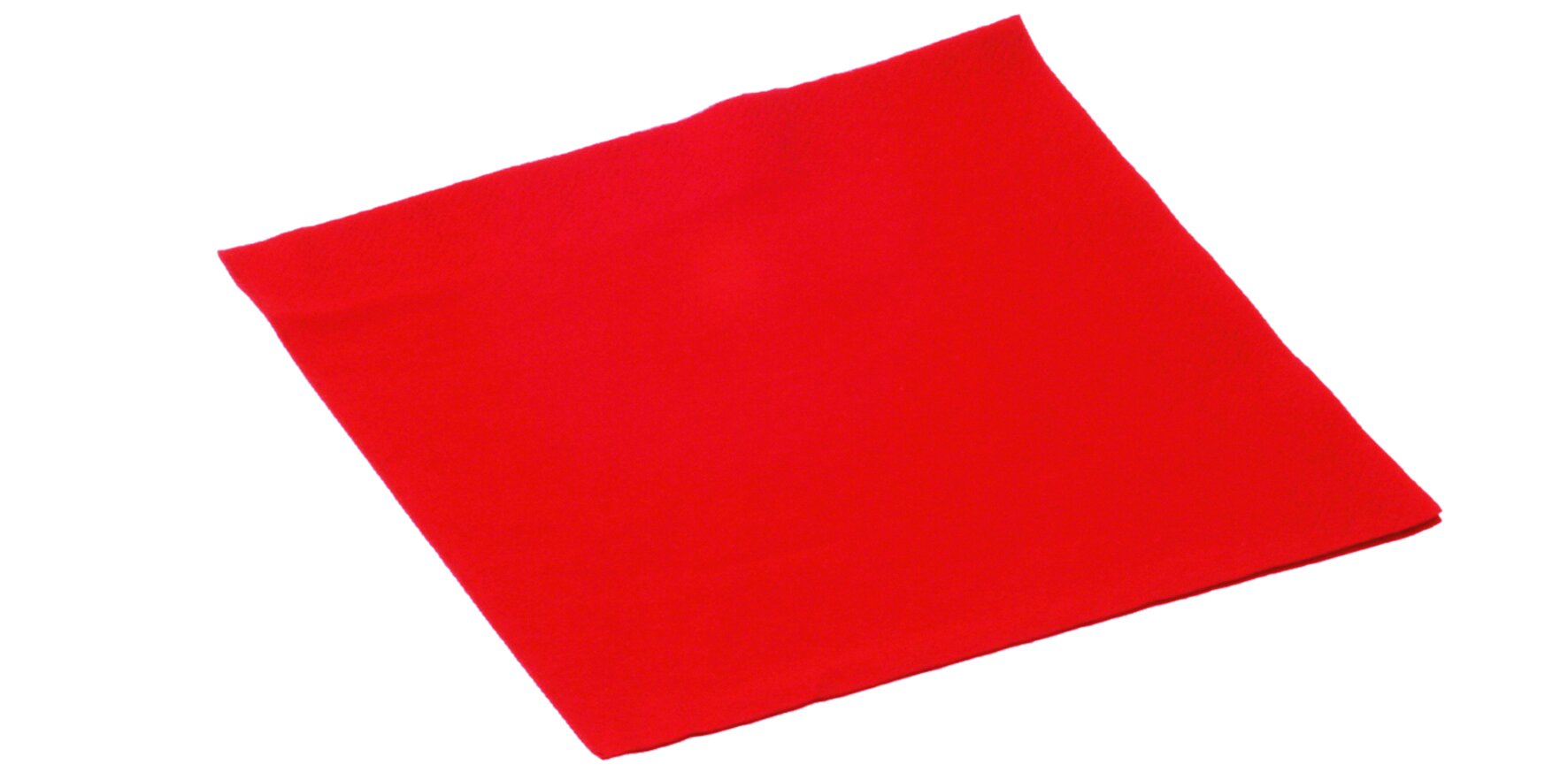 Serviettes cellulose rouge 40x40cm, 1/4 pli, 3 couches