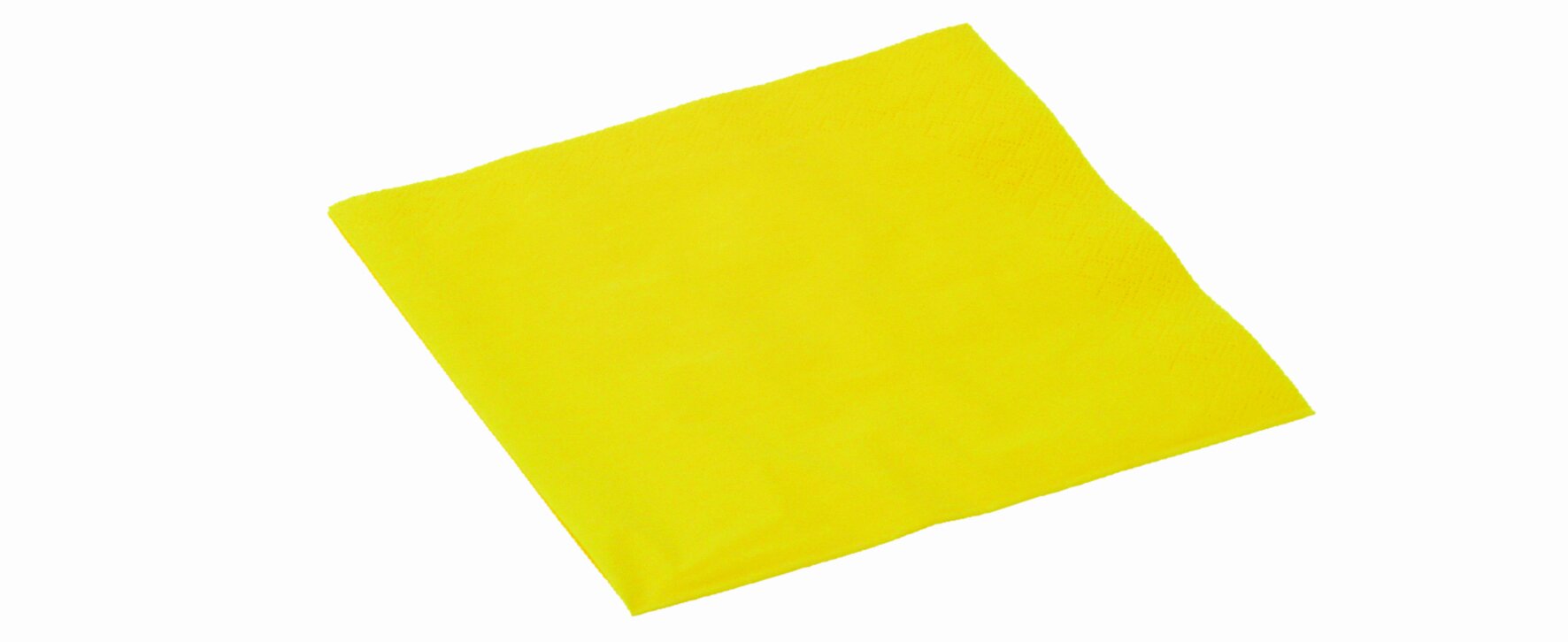 Serviettes cellulose jaune 40x40cm, 1/4 pli, 3 couches