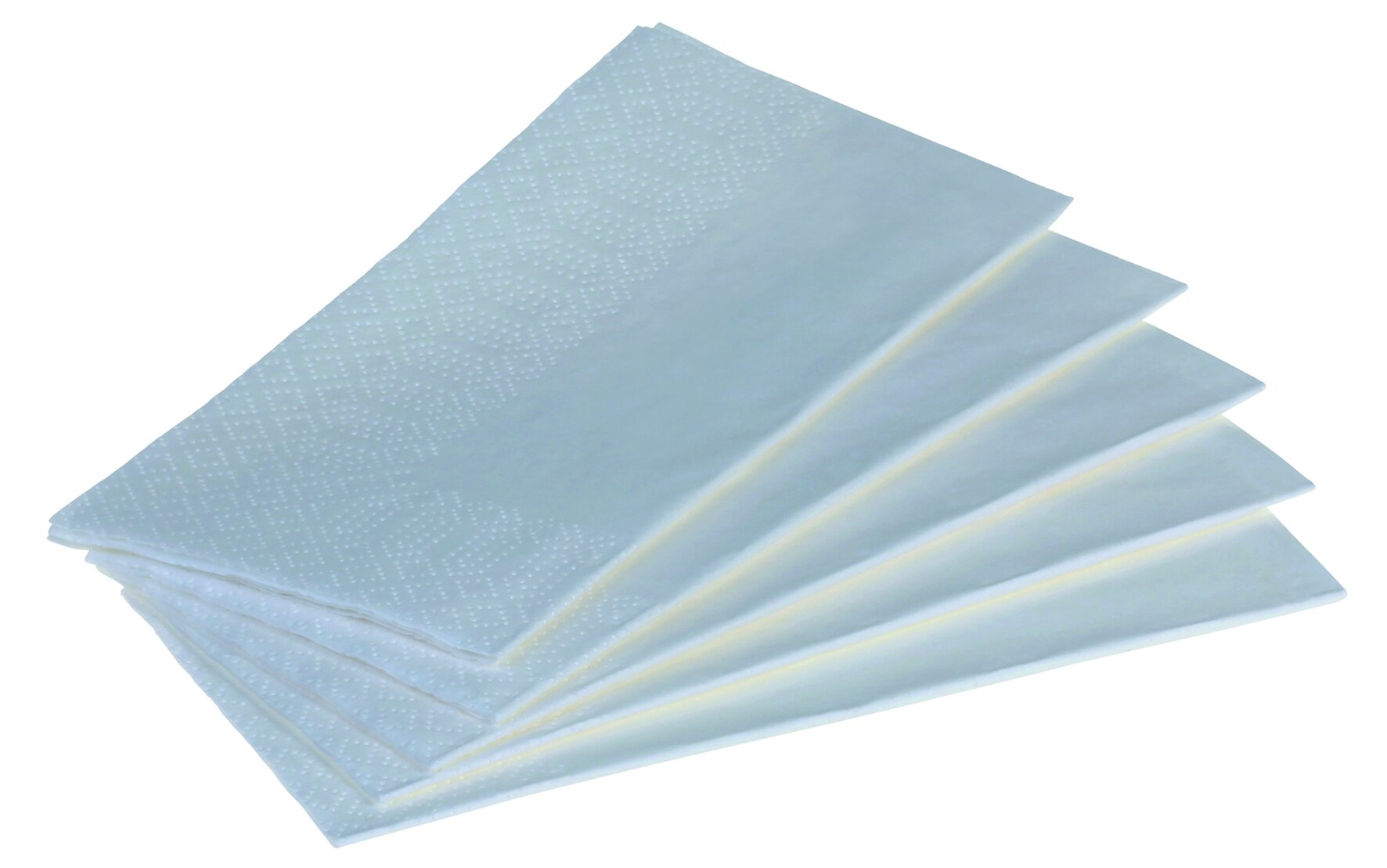 Serviettes cellulose blanche 33x33cm, 1/8 pli, 2 couches