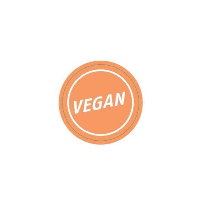 Etiquette VEGAN ronde, Ø 30mm