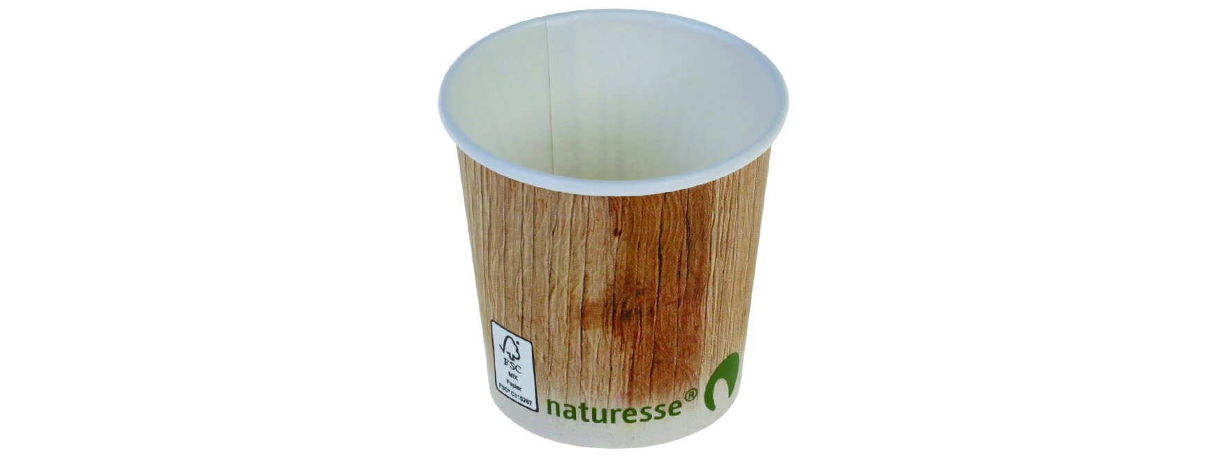 Gobelet en carton/PLA 1dl Ø60mm, imprimé feuille palmier