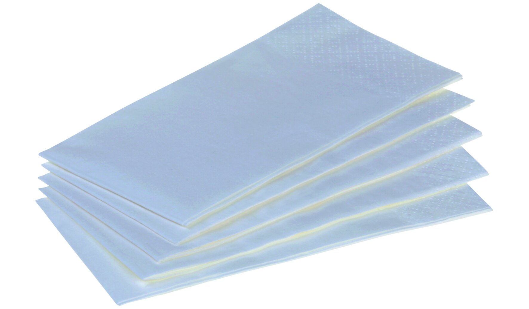 Serviettes cellulose blanche 33x33cm, 1/8 tête pli, 2 couches