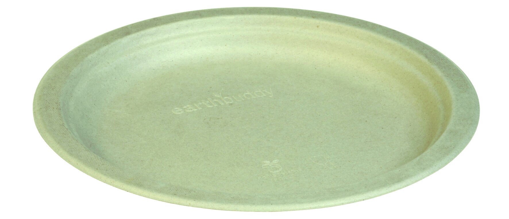 Assiette canne à sucre nature, Ø230x20mm