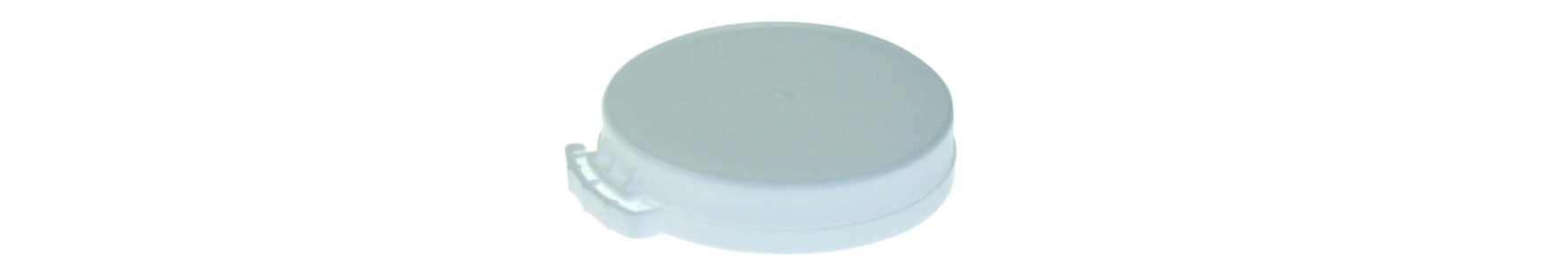 Couvercle à déclic LDPE blanc Ø44mm, garantie 1re ouverture