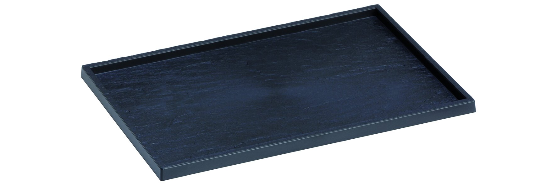 Assiette Piedra Atlas1/2 PS noir, 185x270x10mm