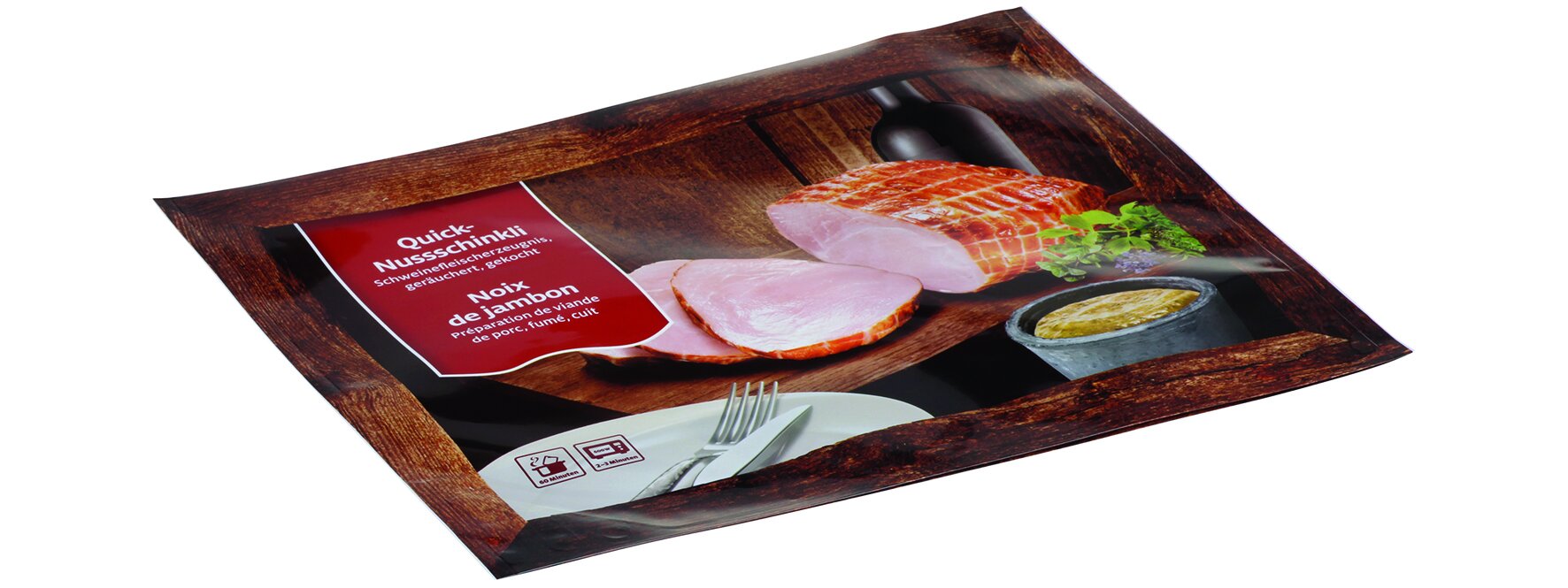 Sachet Quick noix de jambon 290x230+2x55 mm pli de fond