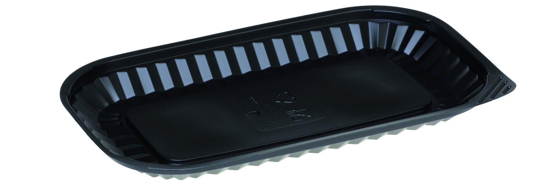 Barquette rPET 250ml noir 140x228x17mm