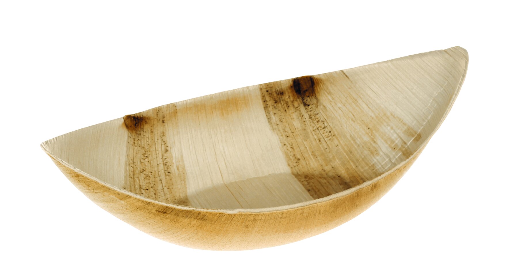 Coupelle bateau feuille palmier 400ml, 220x135x40mm