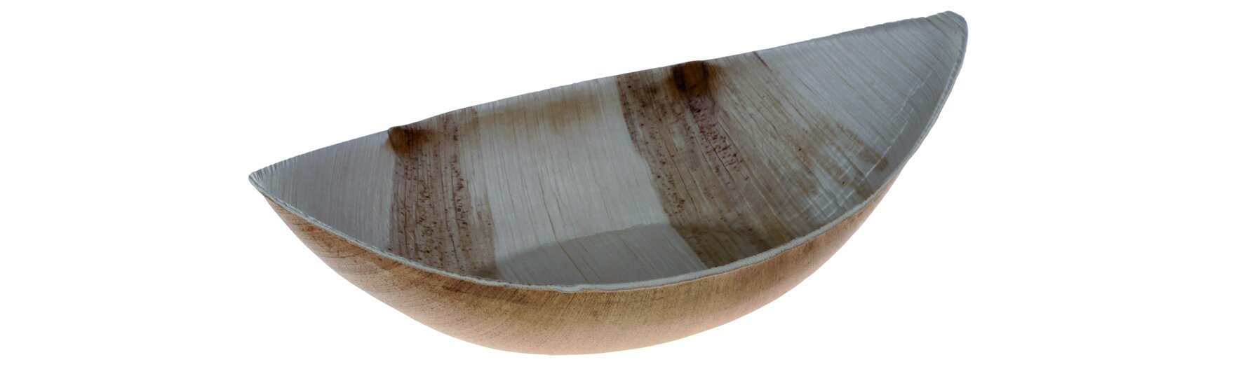 Coupelle bateau feuille palmier 400ml, 220x135x40mm