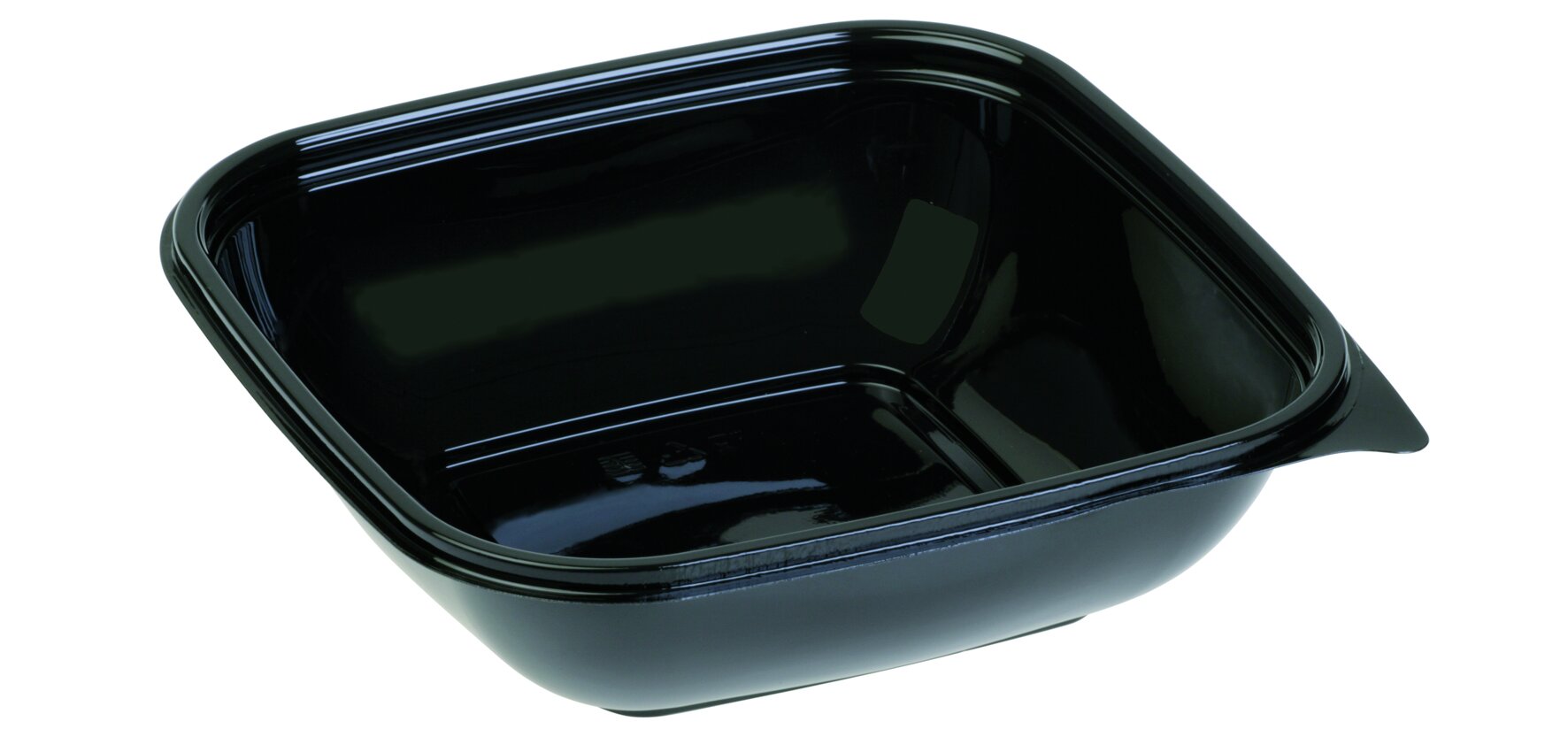 Saladier rPET 750ml noir 190x190x40mm
