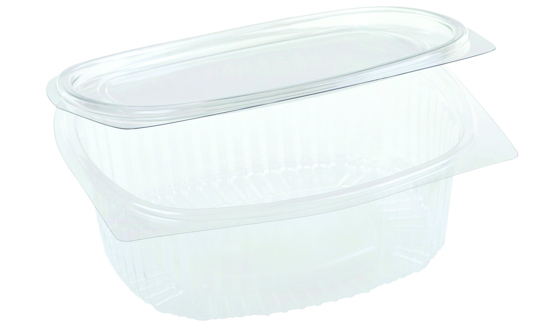 Bol rPET 750ml ovale 170x145x63mm, avec couvercle