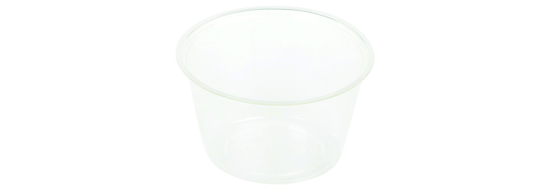 Saucenbecher naturesse PLA transparent, rund, 120 ml, Ø 7 cm