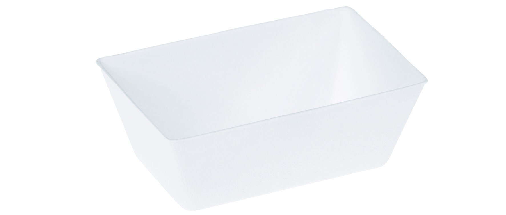 Schale naturesse Zuckerrohr, weiß, rechteckig, 300 ml