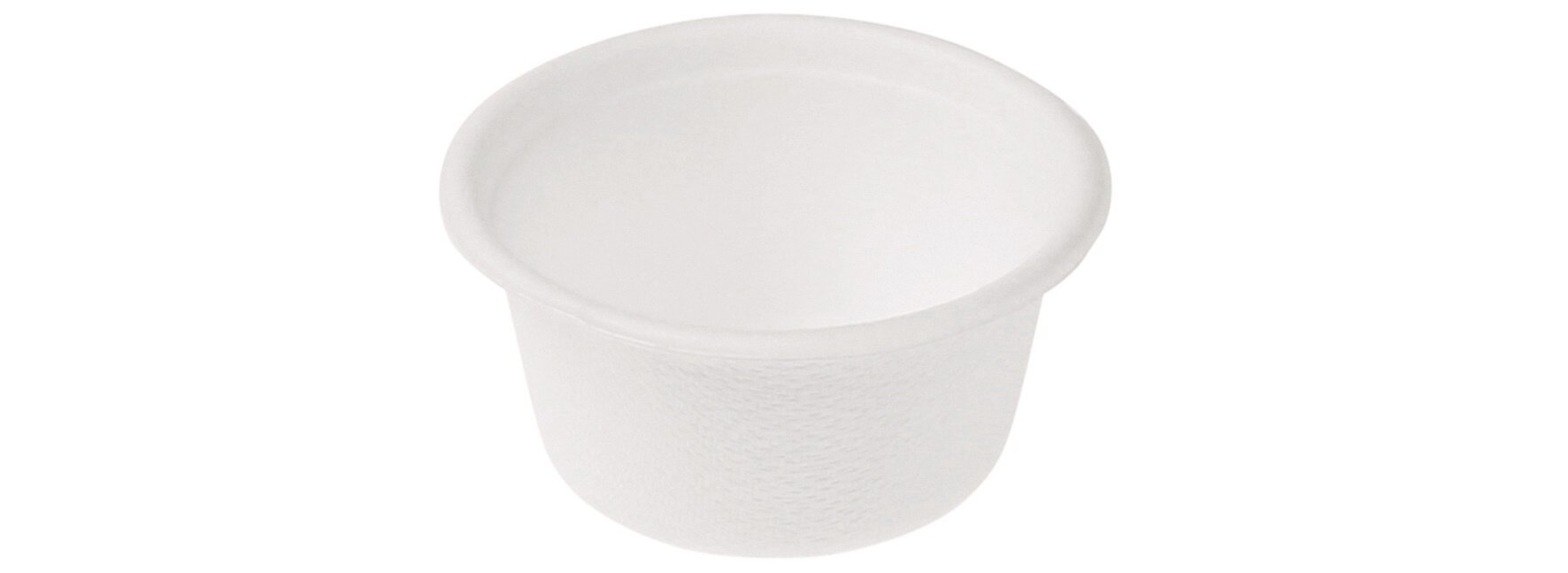 Dipschale naturesse Zuckerrohr, weiß, rund, 60 ml