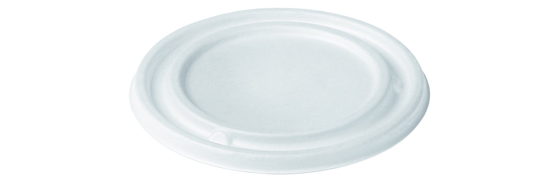 Deckel naturesse Zuckerrohr, weiß, rund, Ø 11 cm