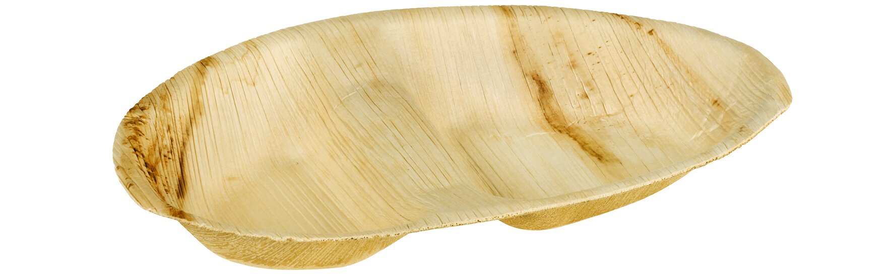 Schale naturesse Ellipse  Palmblatt, 2-geteilt,  26 x 16 cm