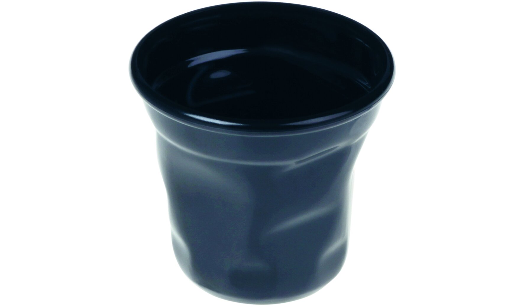 Becher designline Knautsch PS, schwarz, 60 ml