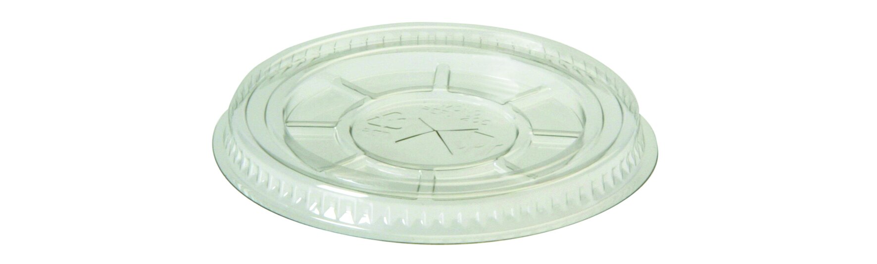 Deckel mit Kreuzschlitz PET, transparent, rund, Ø 7,8 cm