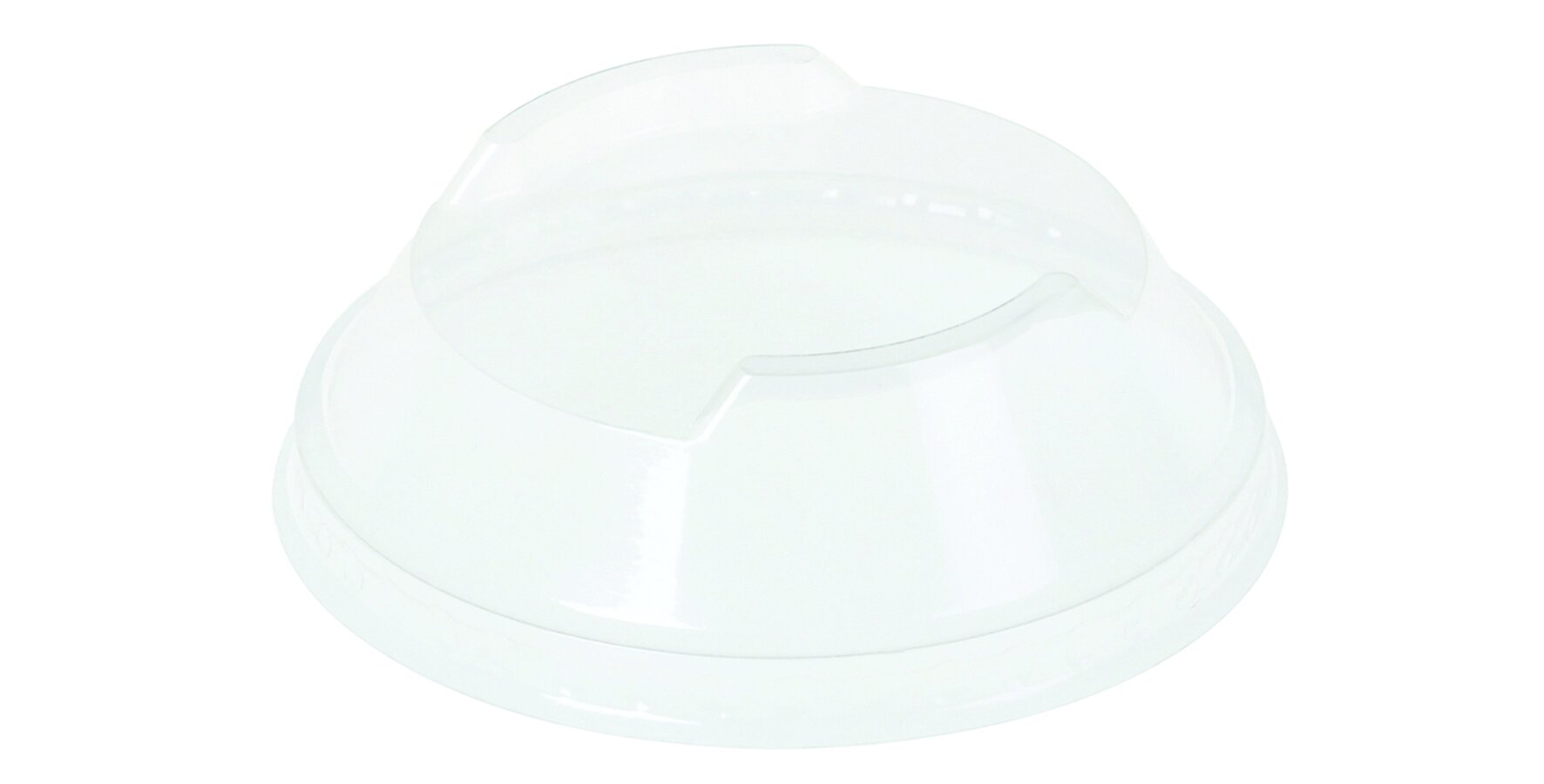 Domdeckel naturesse PLA, transparent, rund, stapelbar, Ø 9,6 cm