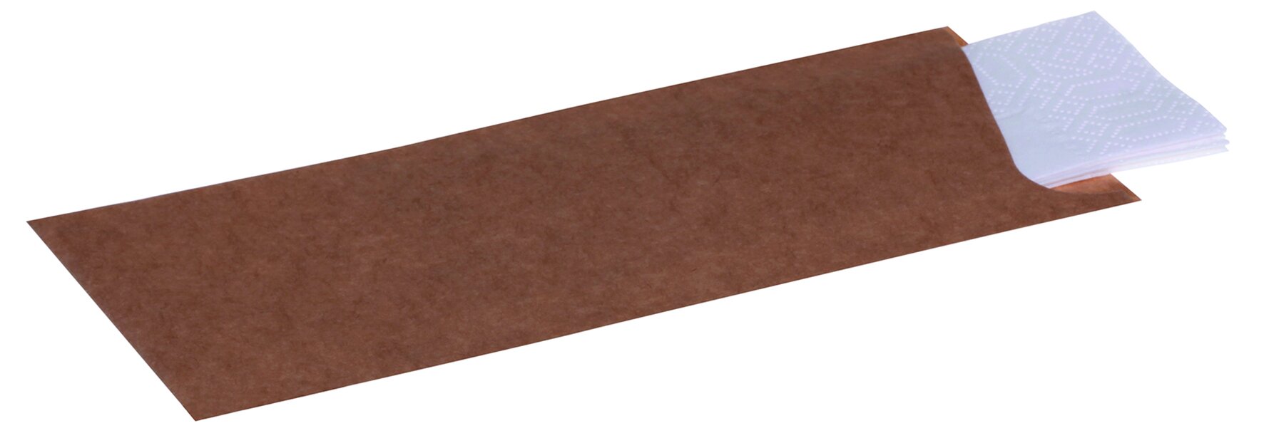 Bestecktasche suplesse Fit Papier, braun, 2-lagig, 8,5 x 19 cm