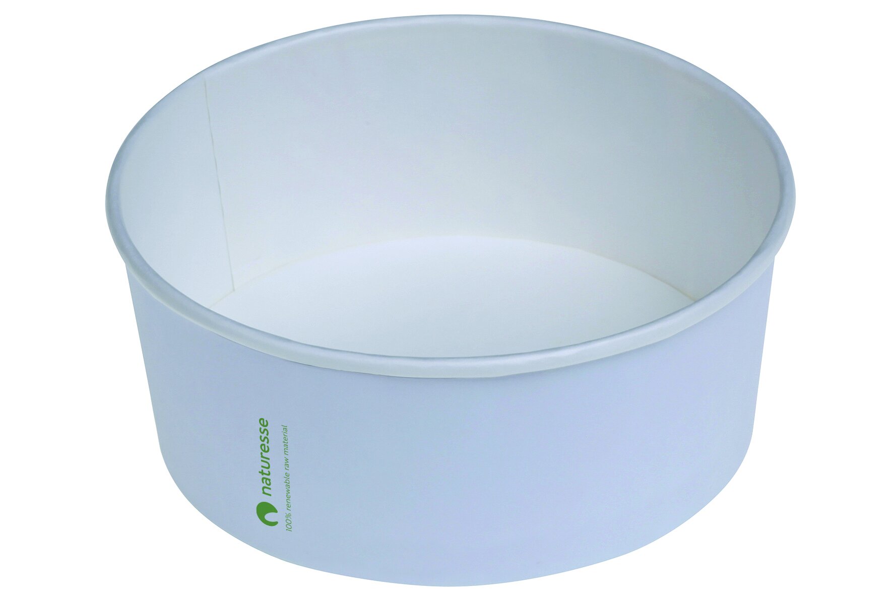 Schale naturesse Karton/PLA, weiß, rund, 730 ml