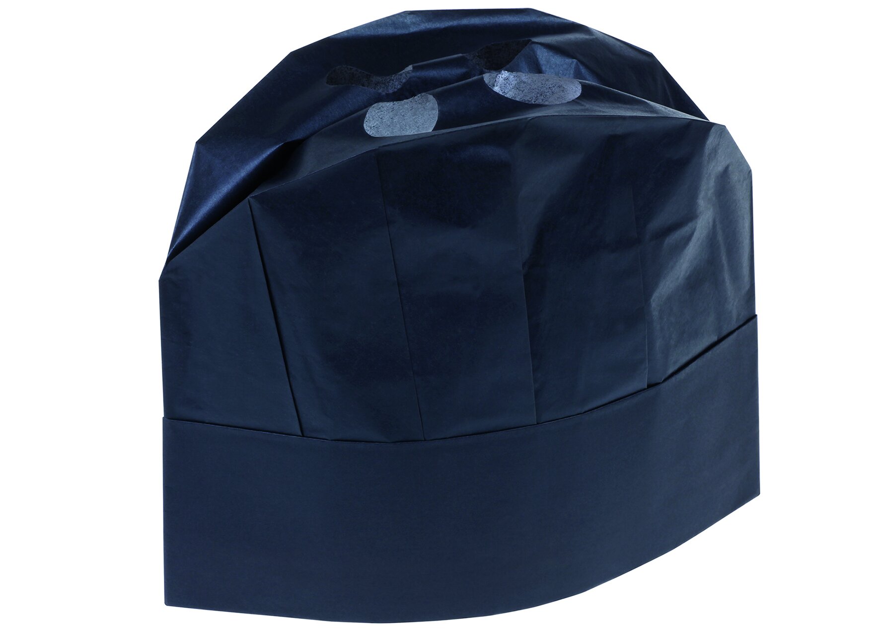 Kochmütze Toque Krepp-Papier, schwarz, plissiert