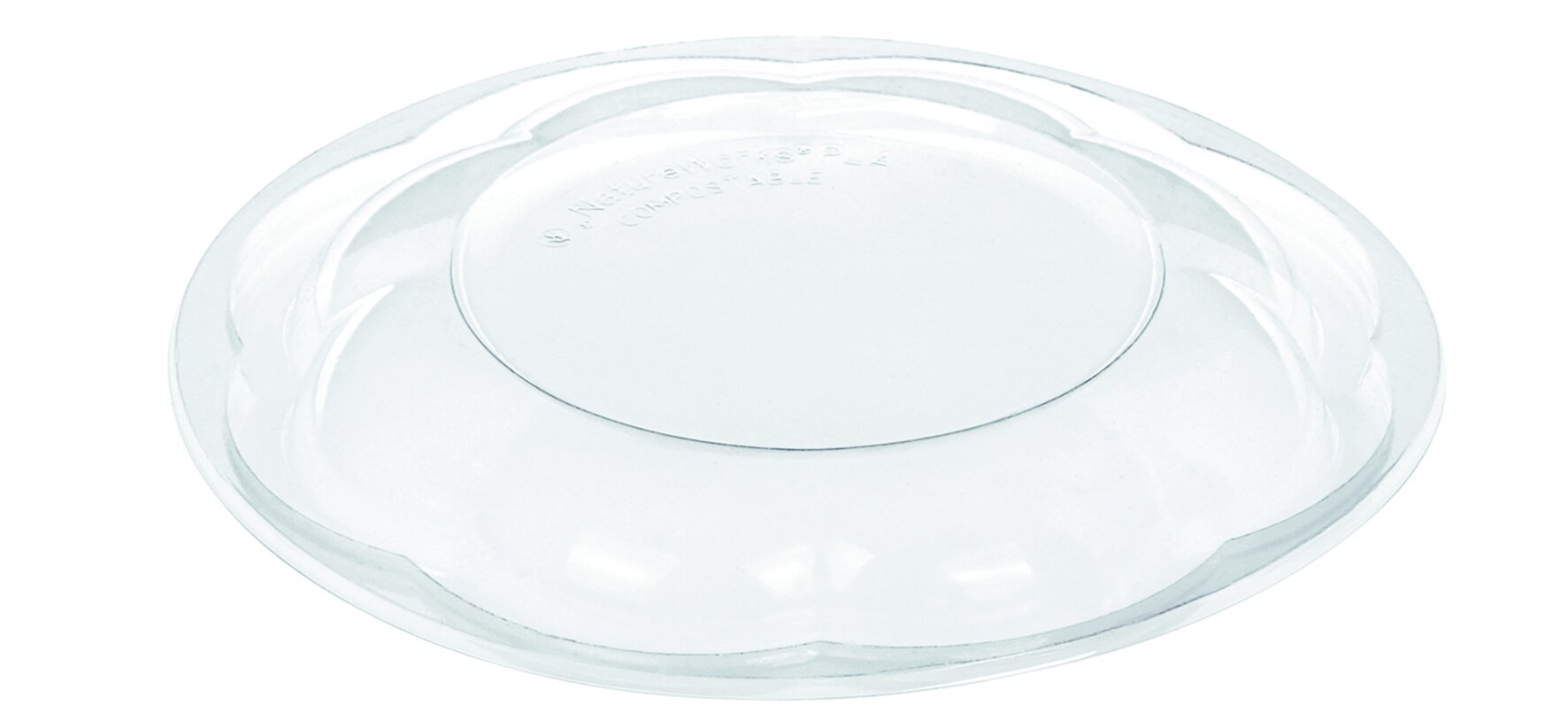 Deckel Flower naturesse PLA, transparent, rund, Ø 17,4 cm