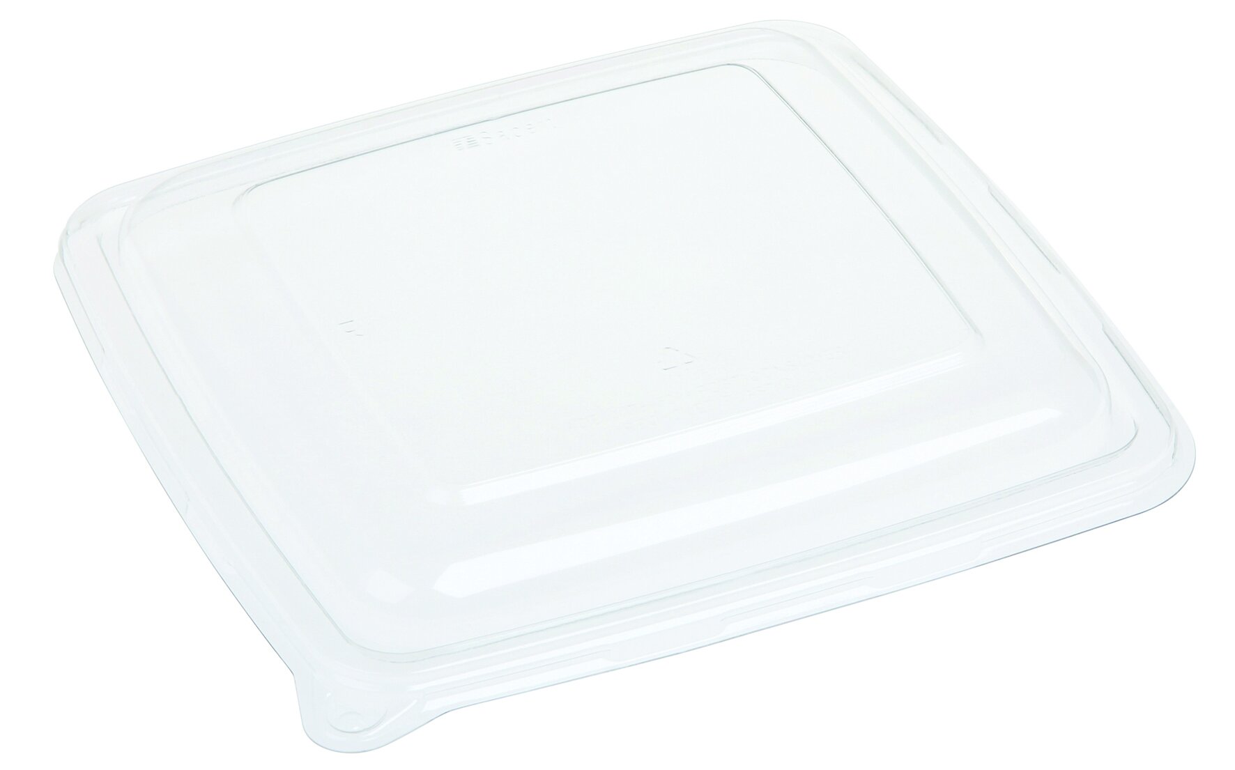 Deckel suplesse rPET, transparent, quadratisch, 23 x 23 cm
