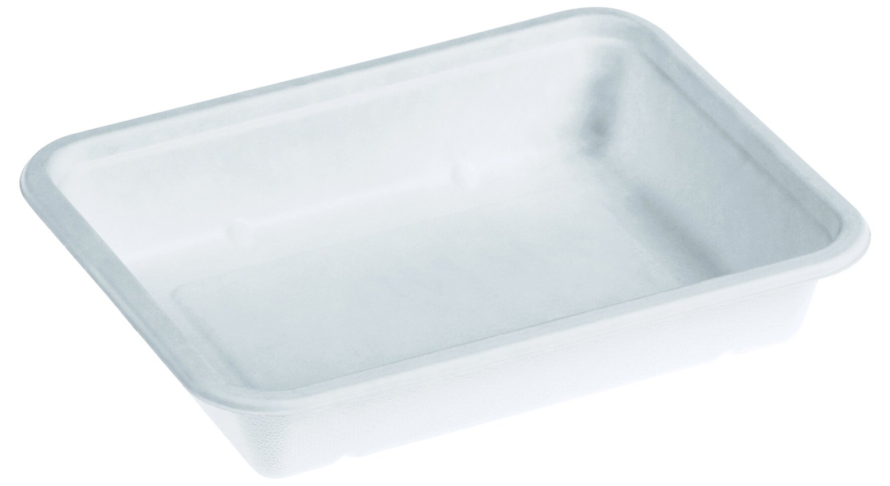 Menüschale naturesse Zuckerrohr/PBAT, weiß, rechteckig, 1050 ml